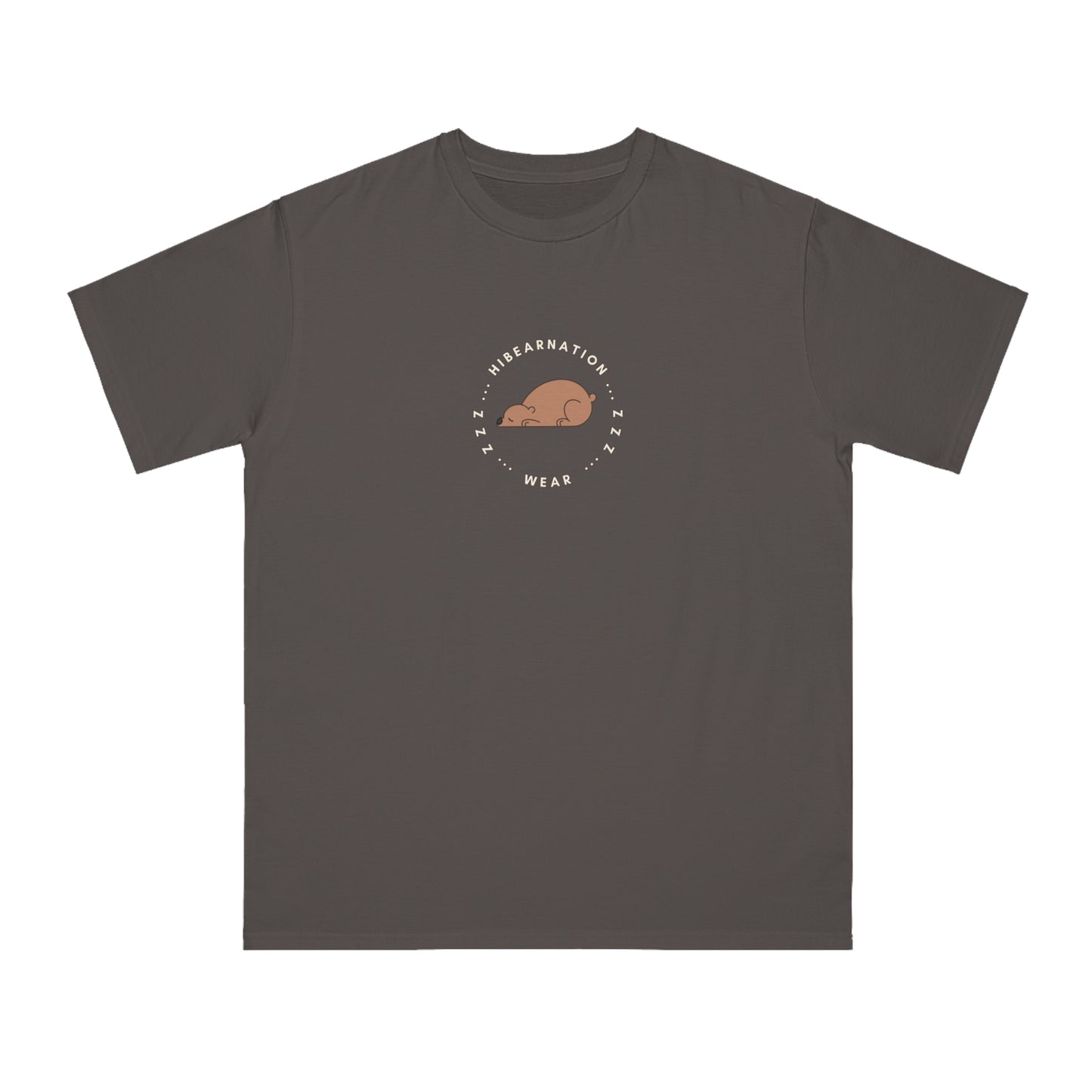 Cozy Organic Unisex T-Shirt - 'Bear Hugs & Honey-Filled Mugs' Design