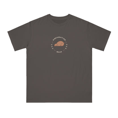 Cozy Organic Unisex T-Shirt - 'Bear Hugs & Honey-Filled Mugs' Design