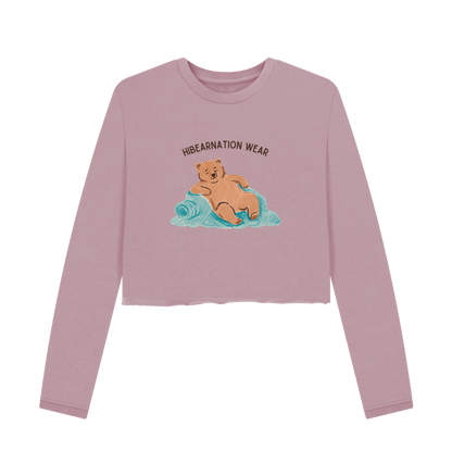 Mauve Printed Boxy Jumpers Front