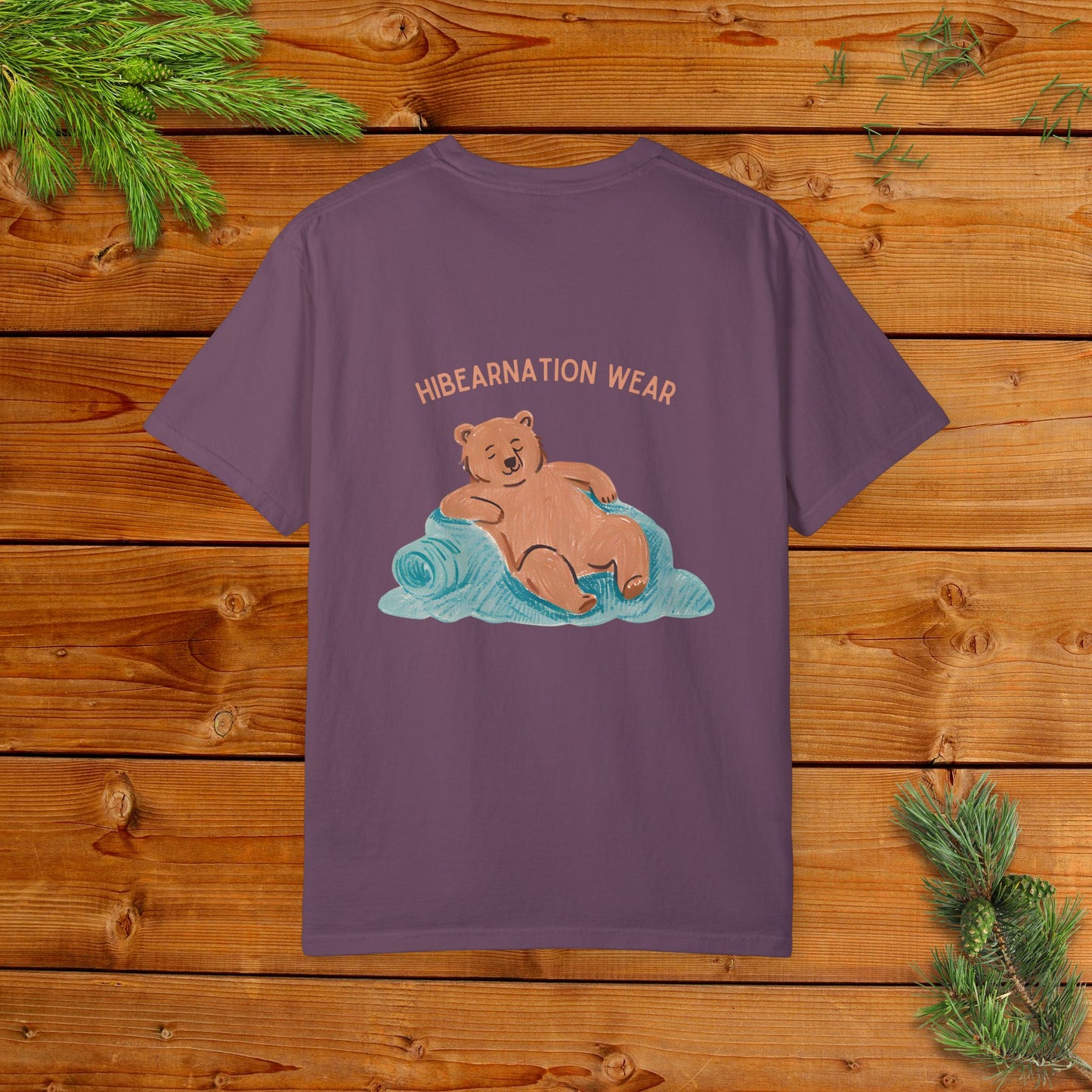 Unisex Garment-Dyed T-Shirt - Chill Bear & Panda Design | Perfect for Nature Lovers