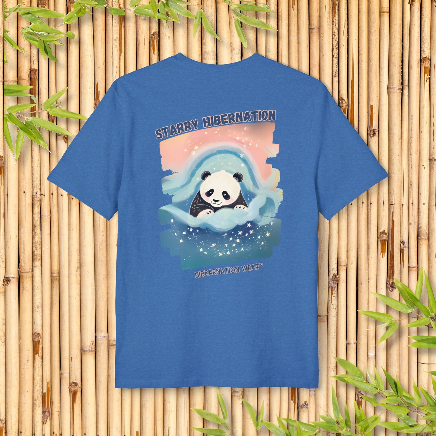 Starry Hibernation Panda T-Shirt - Cozy Unisex Tee for Animal Lovers