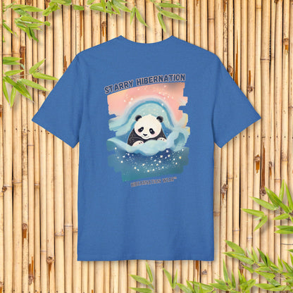 Starry Hibernation Panda T-Shirt - Cozy Unisex Tee for Animal Lovers