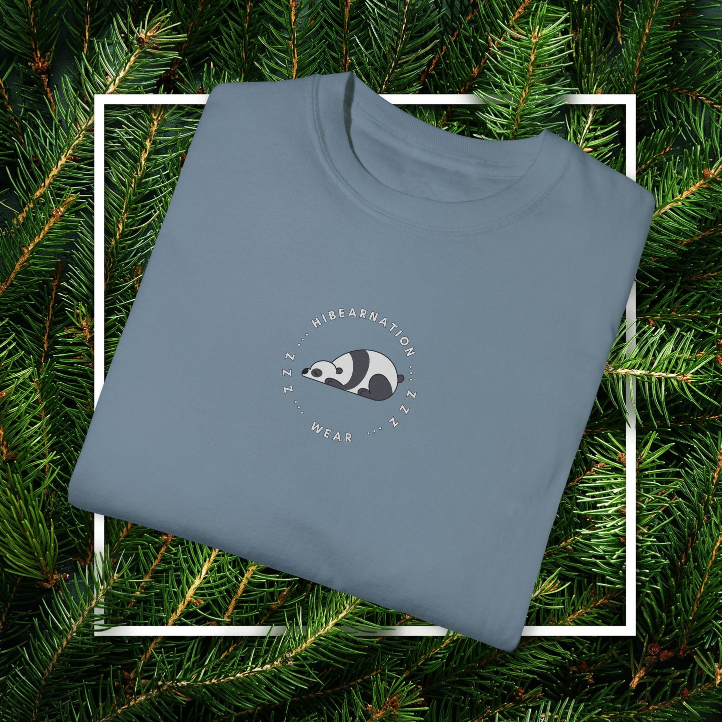 Unisex Garment-Dyed T-Shirt - Chill Bear & Panda Design | Perfect for Nature Lovers
