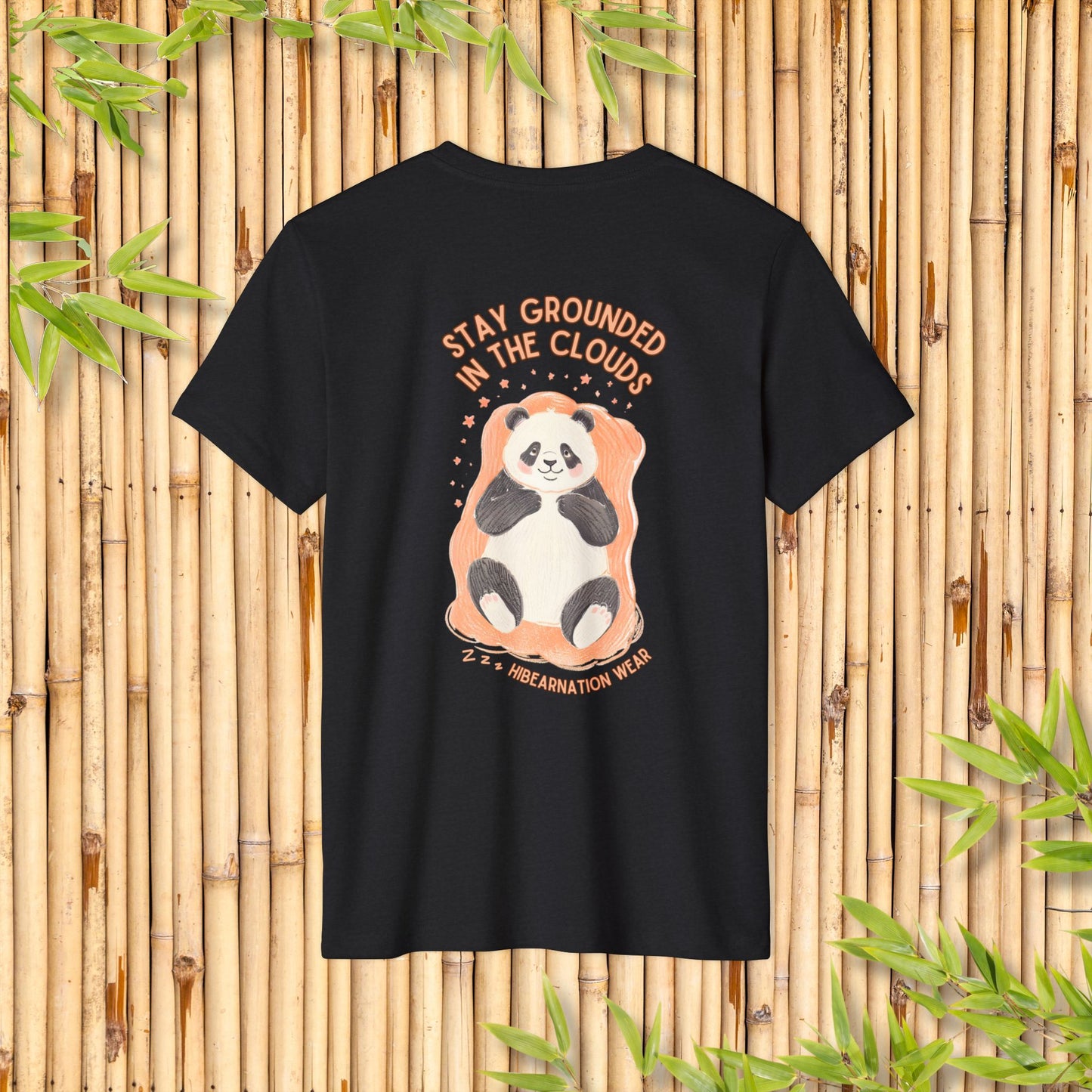 Eco-Friendly Panda T-Shirt - Stay Grounded in the Clouds Design