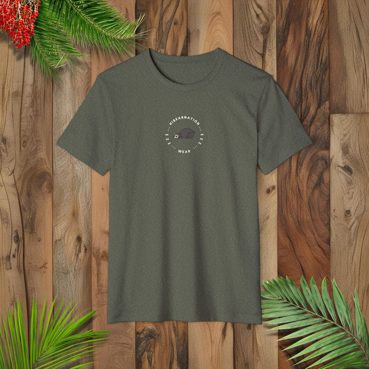 Unisex Recycled Organic T-Shirt - Bear-ly Awake, Always Hungry