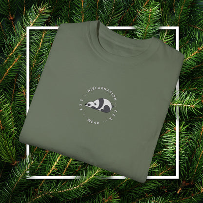 Unisex Garment-Dyed T-Shirt - Chill Bear & Panda Design | Perfect for Nature Lovers