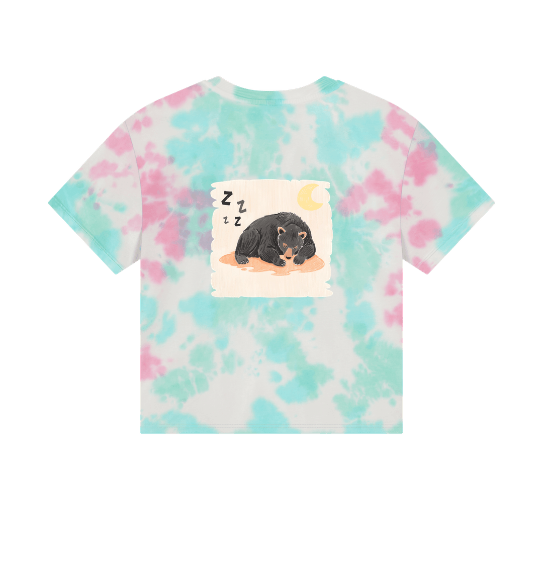 Moon Bear Long due Nap on a Boxy Tee