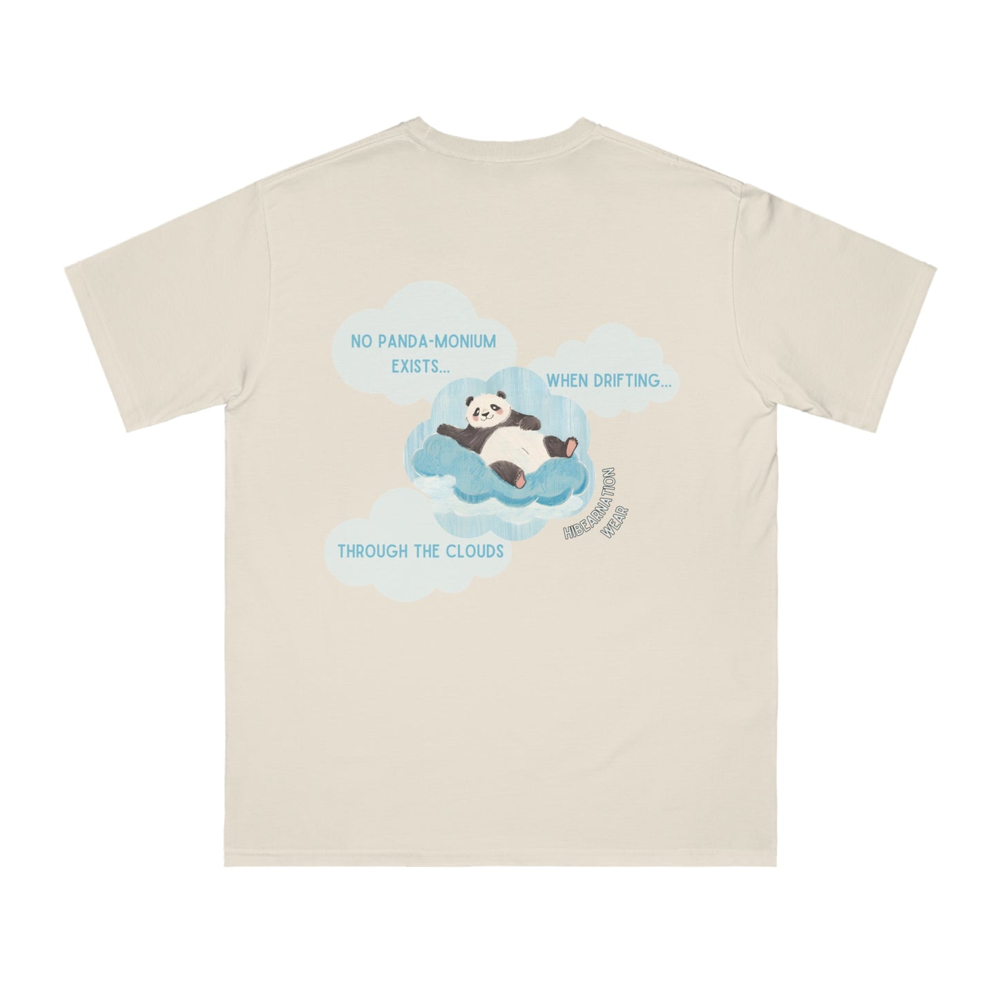 Panda Dreams Organic Unisex T-Shirt - Relaxing Cloud Design