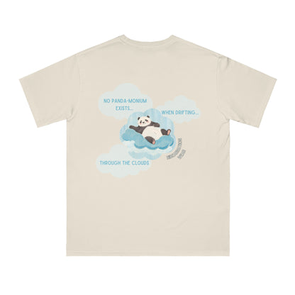Panda Dreams Organic Unisex T-Shirt - Relaxing Cloud Design