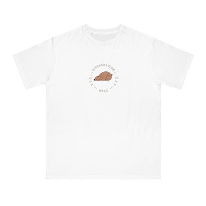 Cozy Organic Unisex T-Shirt - 'Bear Hugs & Honey-Filled Mugs' Design