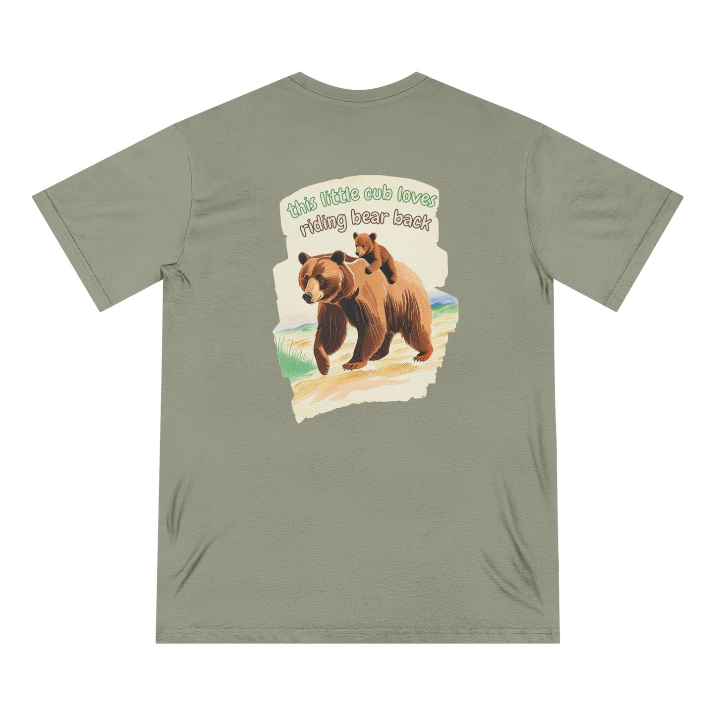 this cubs loves riding bear back I