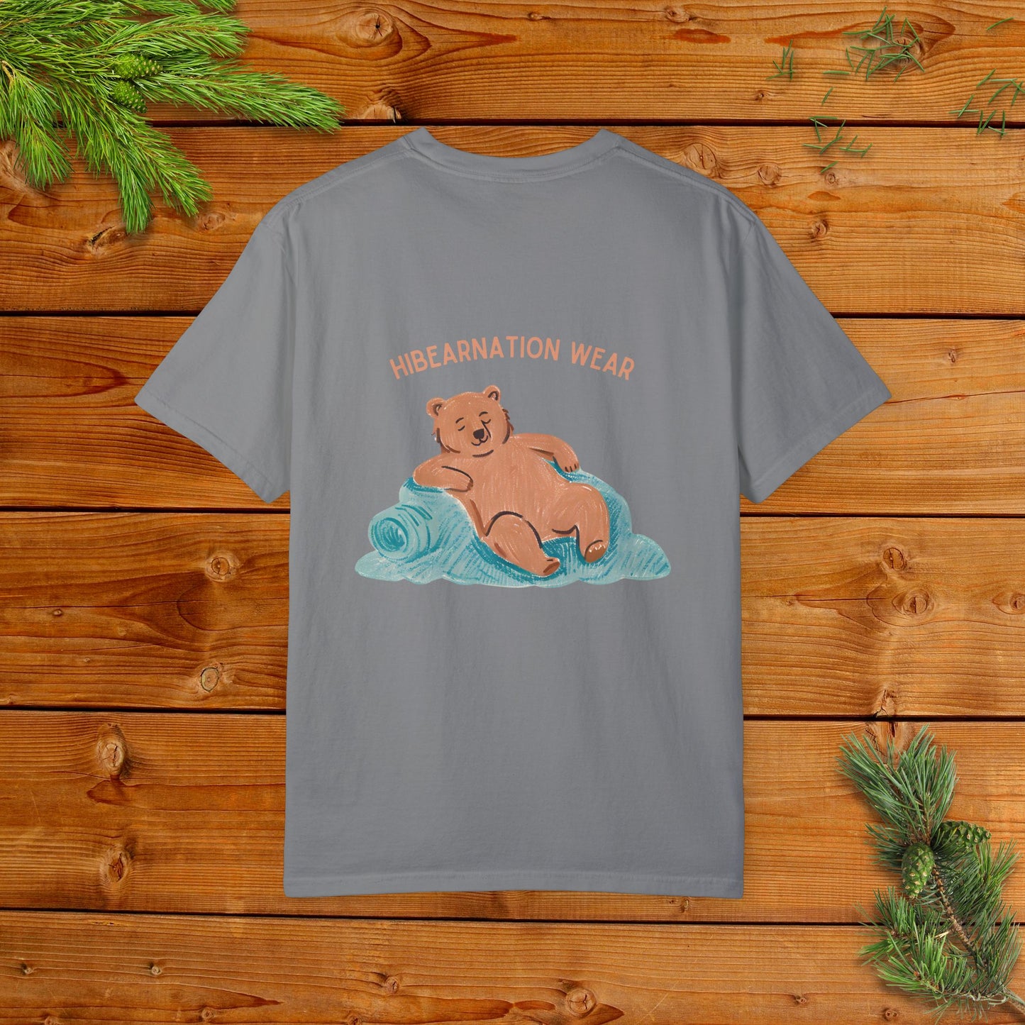 Unisex Garment-Dyed T-Shirt - Chill Bear & Panda Design | Perfect for Nature Lovers