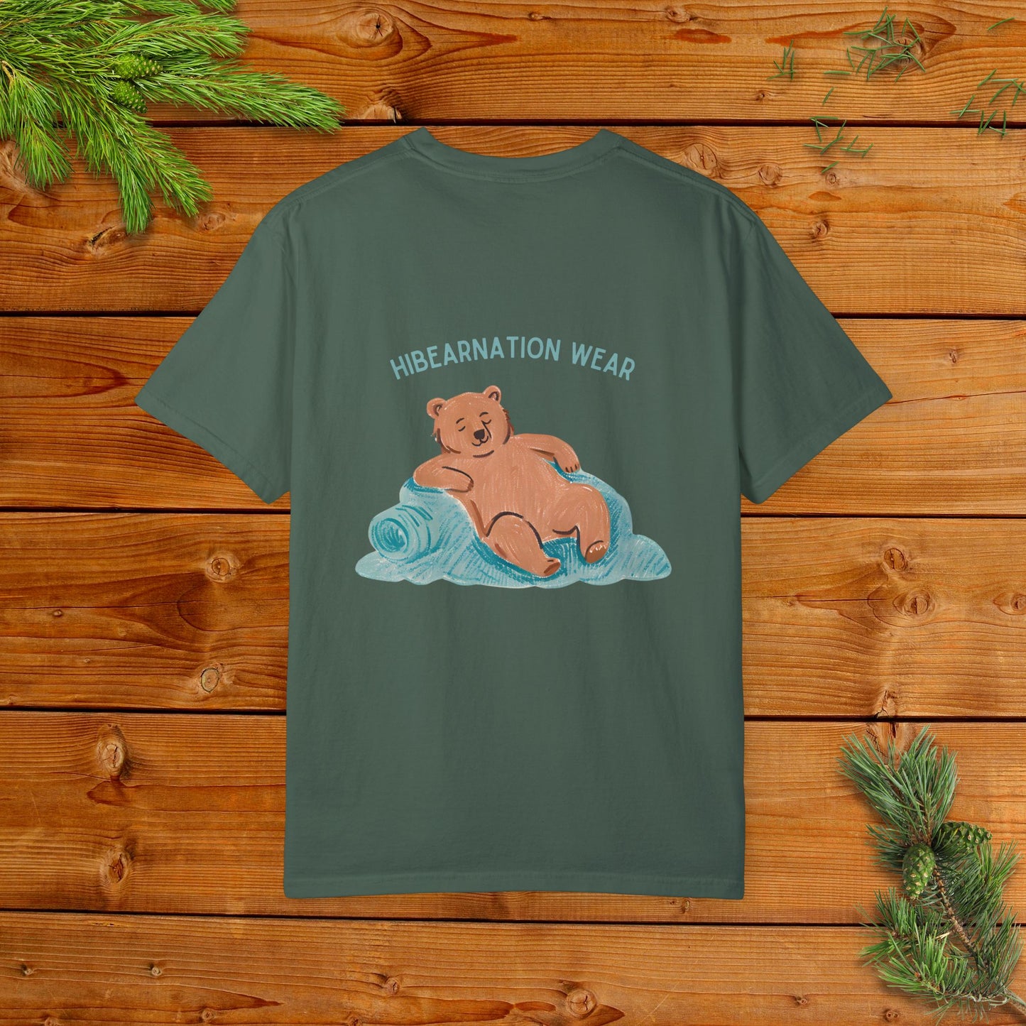 Unisex Garment-Dyed T-Shirt - Chill Bear & Panda Design | Perfect for Nature Lovers