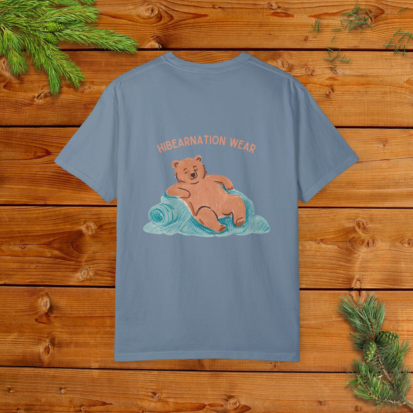 Unisex Garment-Dyed T-Shirt - Chill Bear & Panda Design | Perfect for Nature Lovers
