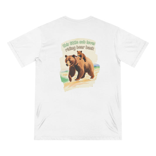 this cubs loves riding bear back I
