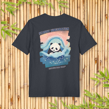 Starry Hibernation Panda T-Shirt - Cozy Unisex Tee for Animal Lovers