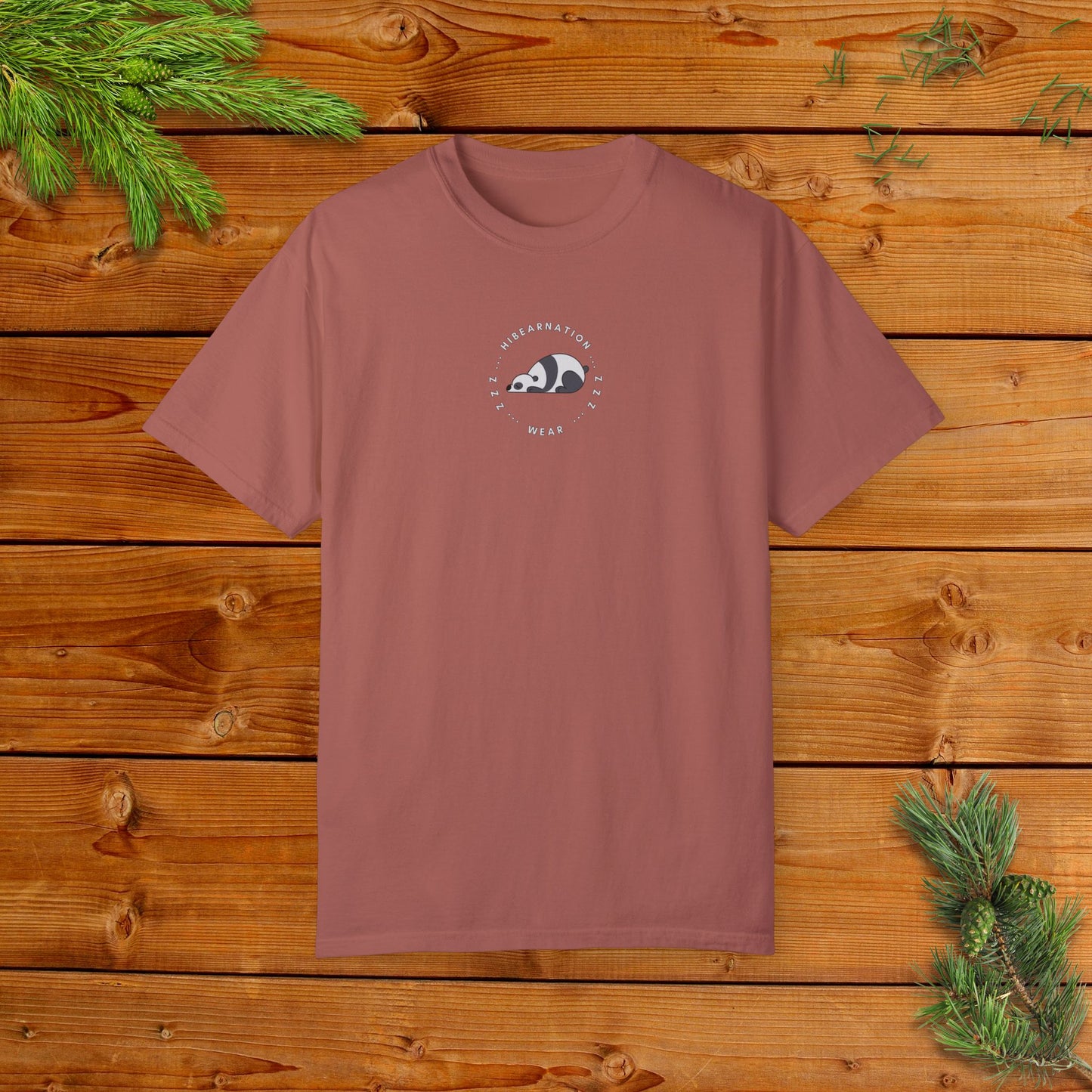 Unisex Garment-Dyed T-Shirt - Chill Bear & Panda Design | Perfect for Nature Lovers