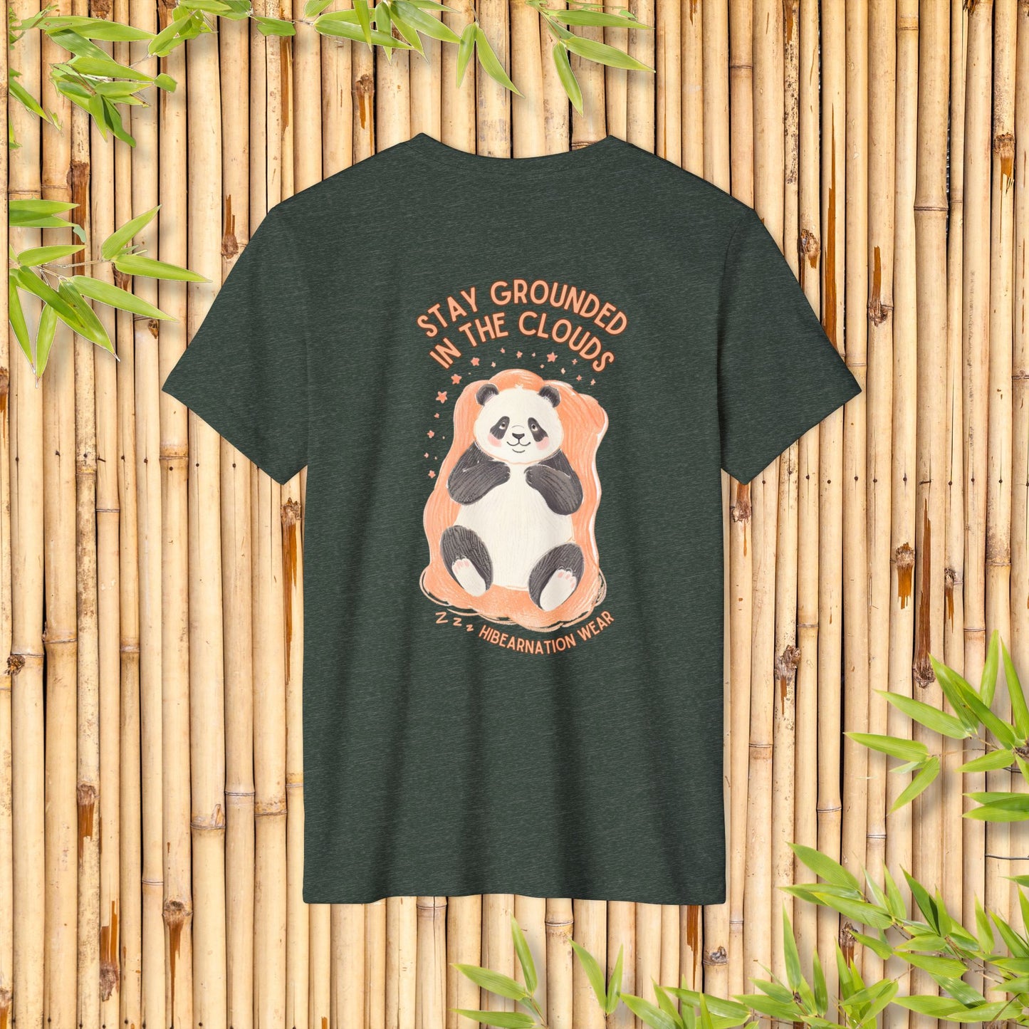 Eco-Friendly Panda T-Shirt - Stay Grounded in the Clouds Design