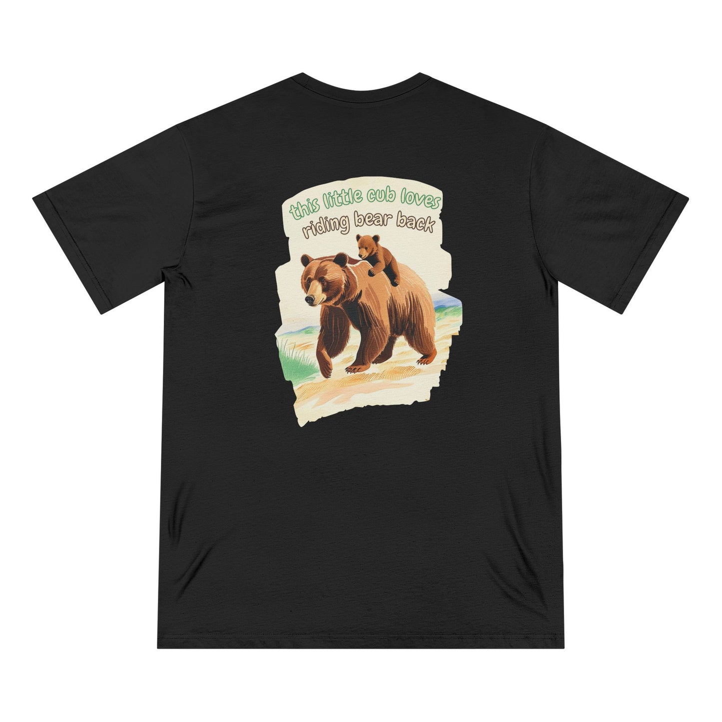 this cubs loves riding bear back I