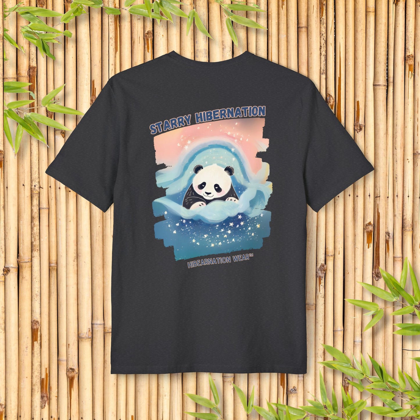 Starry Hibernation Panda T-Shirt - Cozy Unisex Tee for Animal Lovers