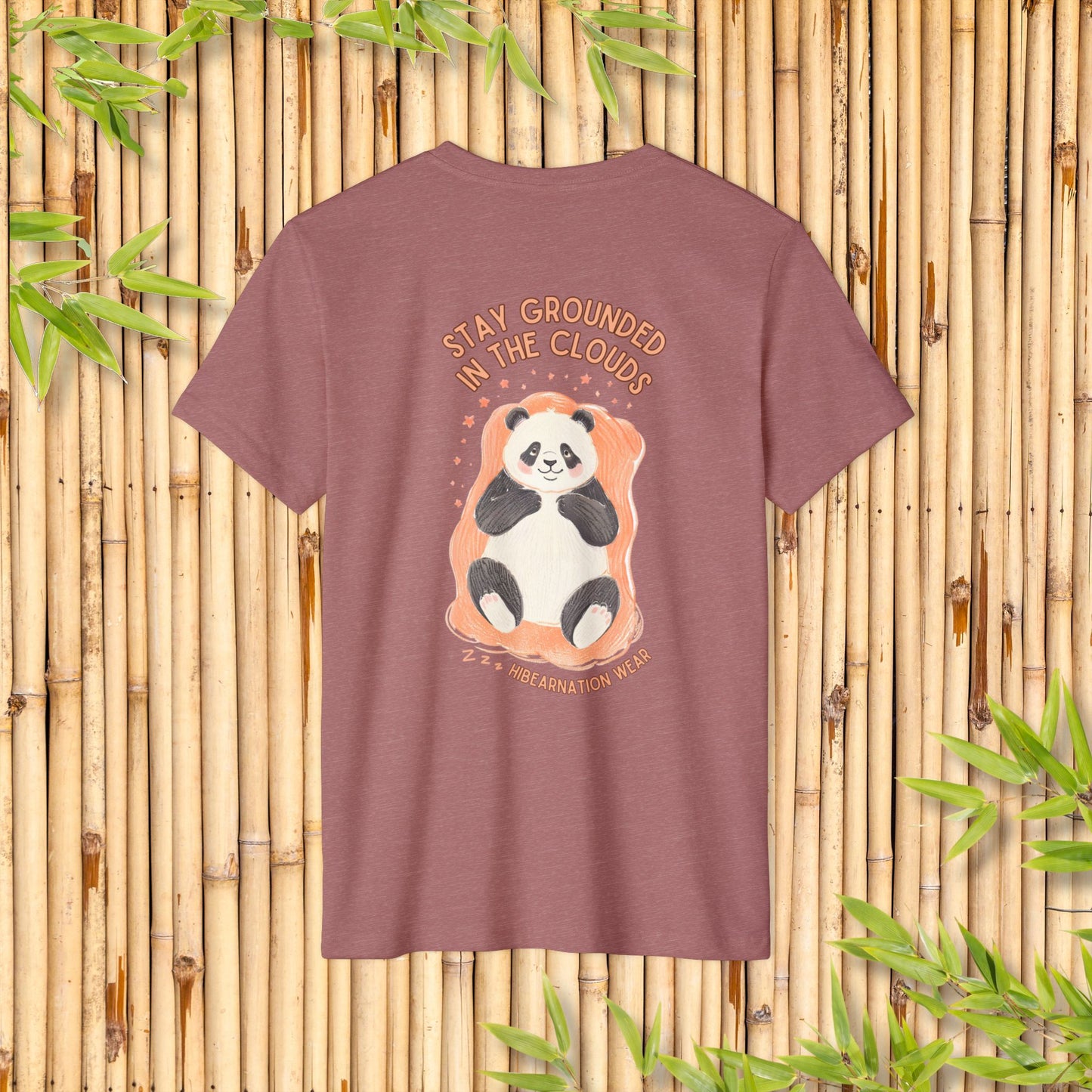 Eco-Friendly Panda T-Shirt - Stay Grounded in the Clouds Design