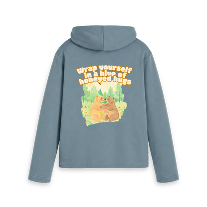 Stone Blue Printed Hoody Back