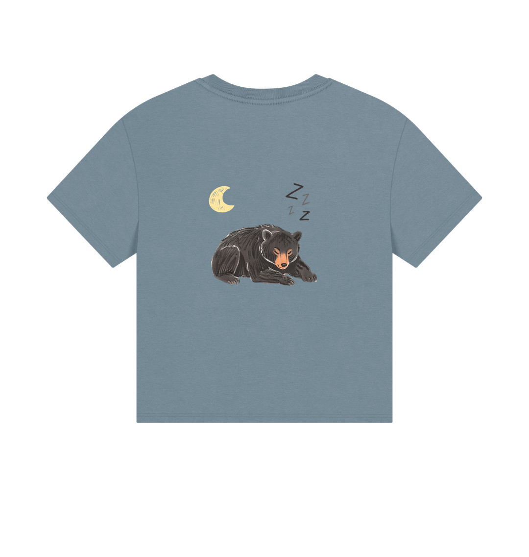 Moon Bear Havin' a Rest on a Boxy Tee