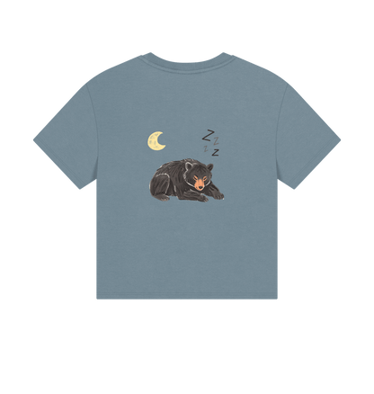 Moon Bear Havin' a Rest on a Boxy Tee