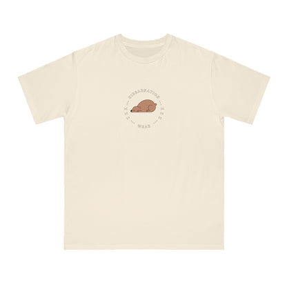 Cozy Organic Unisex T-Shirt - 'Bear Hugs & Honey-Filled Mugs' Design