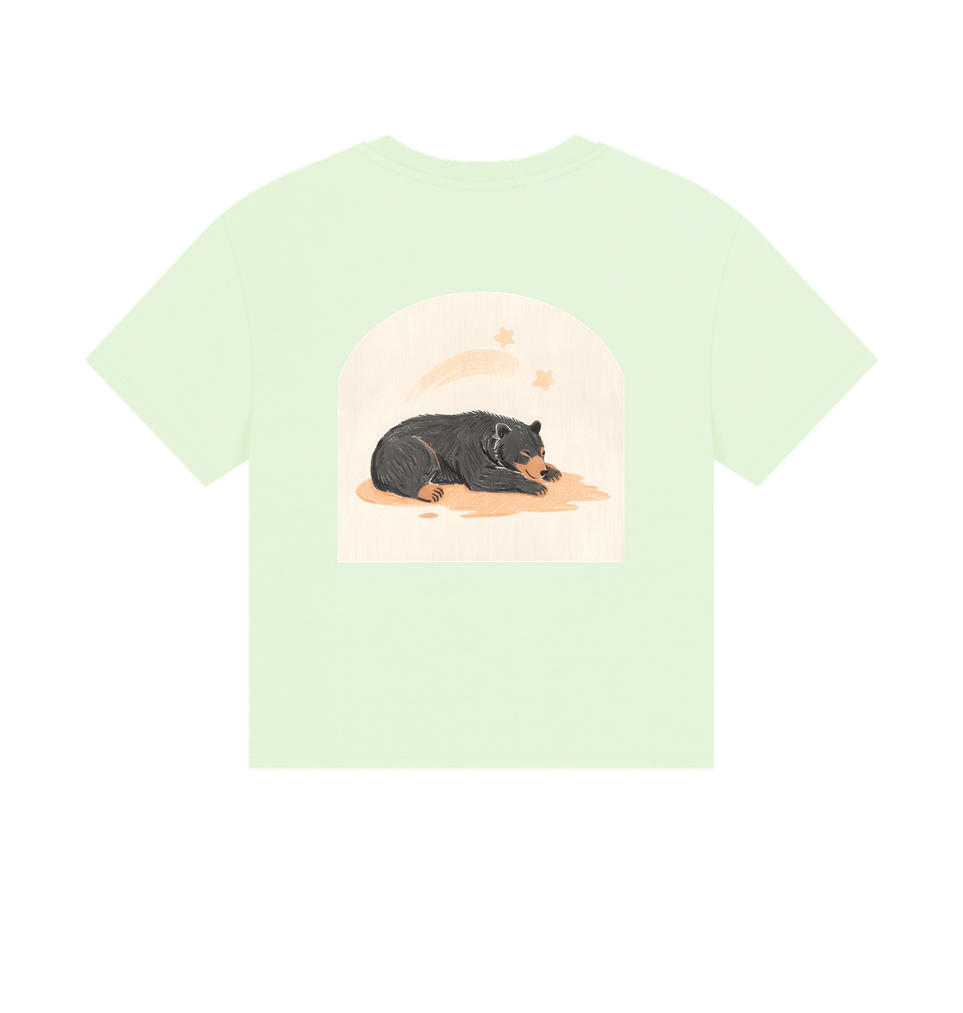 Moon Bear Time to Doze off on a Boxy Tee