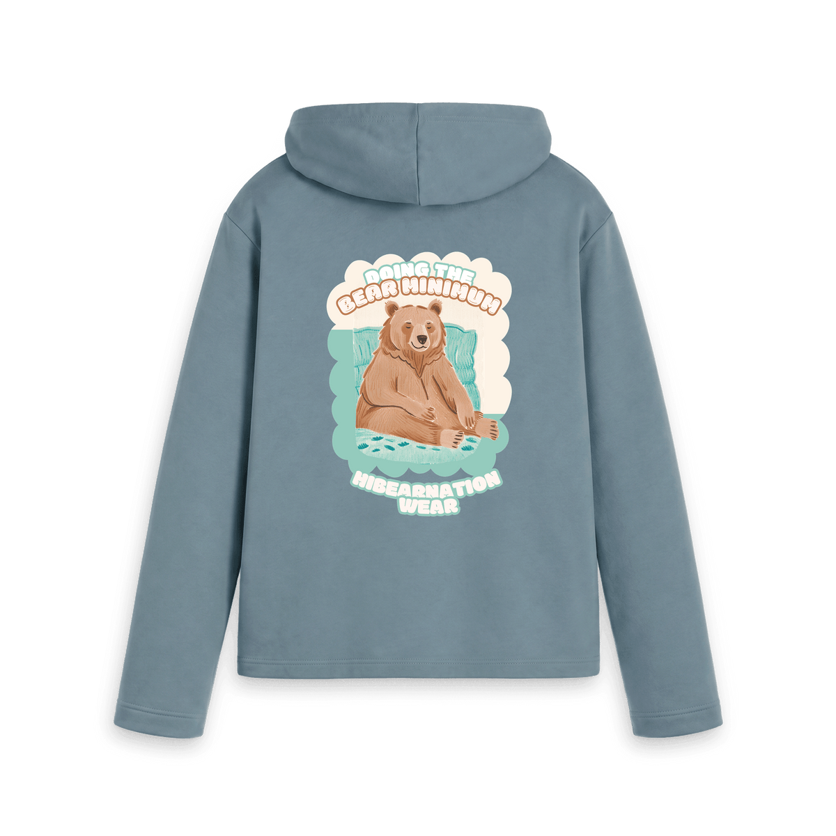 Stone Blue Printed Hoody Back