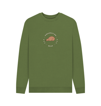 Khaki Printed Sweater Front