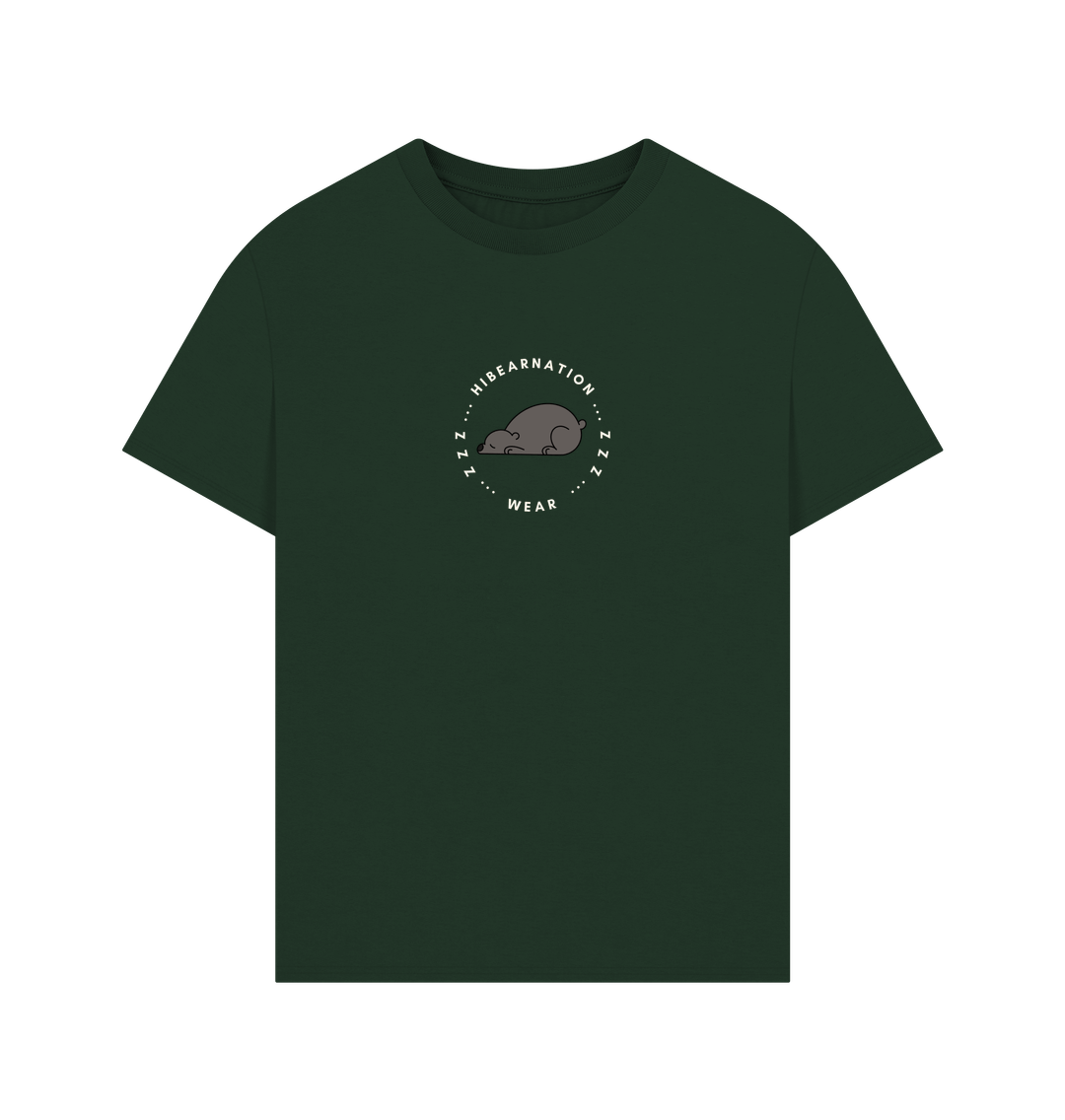 Evergreen Black Bear and Lonely Pine on an Oversized Tee Dusk