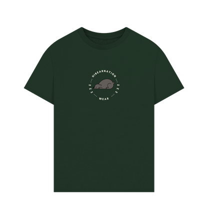 Evergreen Black Bear and Lonely Pine on an Oversized Tee Dusk