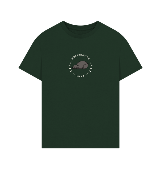 Evergreen Black Bear and Lonely Pine on an Oversized Tee Dusk