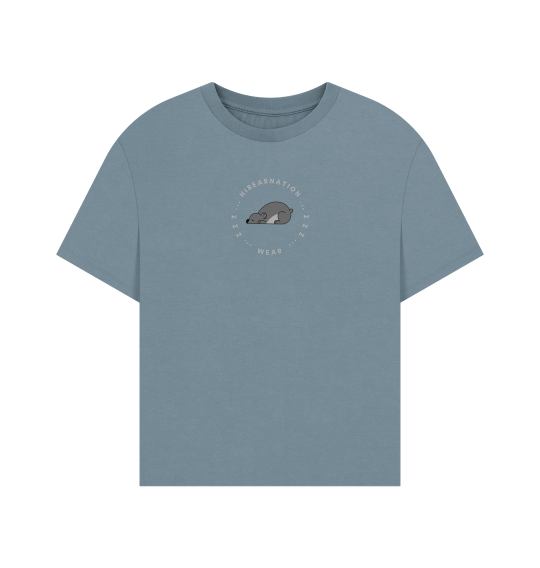Stone Blue Koala Oversized Top Women shirt