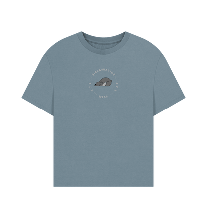 Stone Blue Koala Oversized Top Women shirt