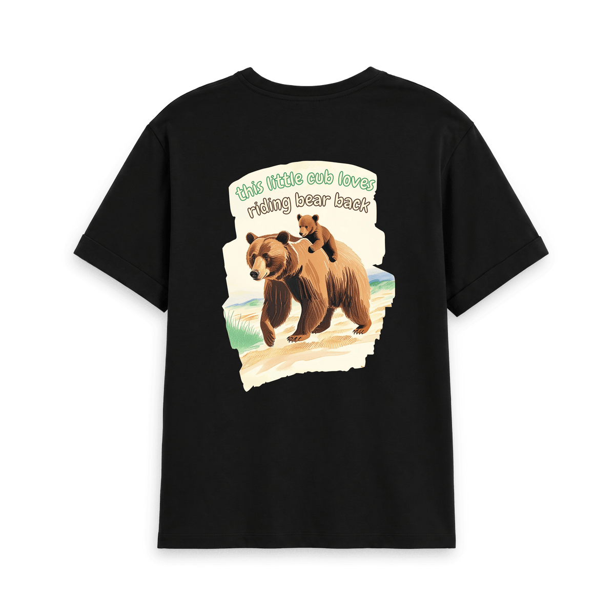 Black Printed T-shirt Back