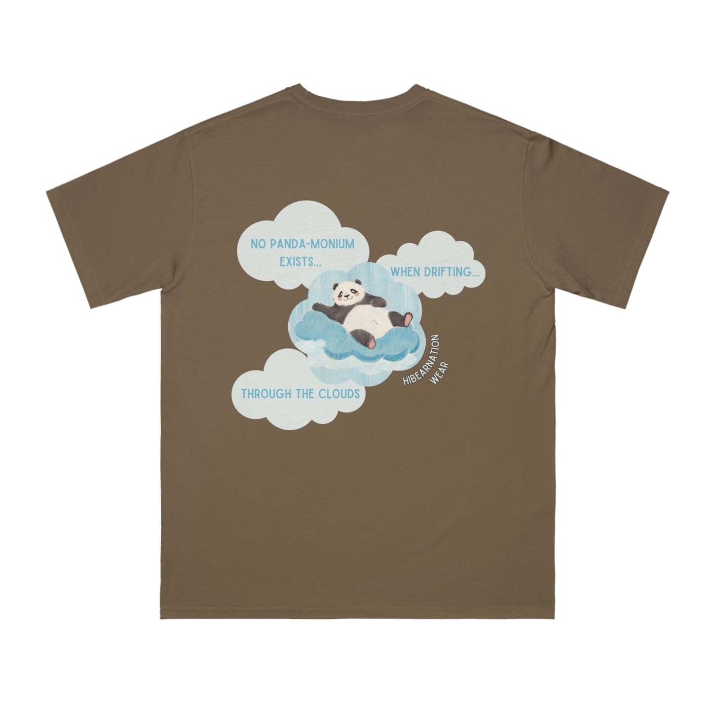 Panda Dreams Organic Unisex T-Shirt - Relaxing Cloud Design