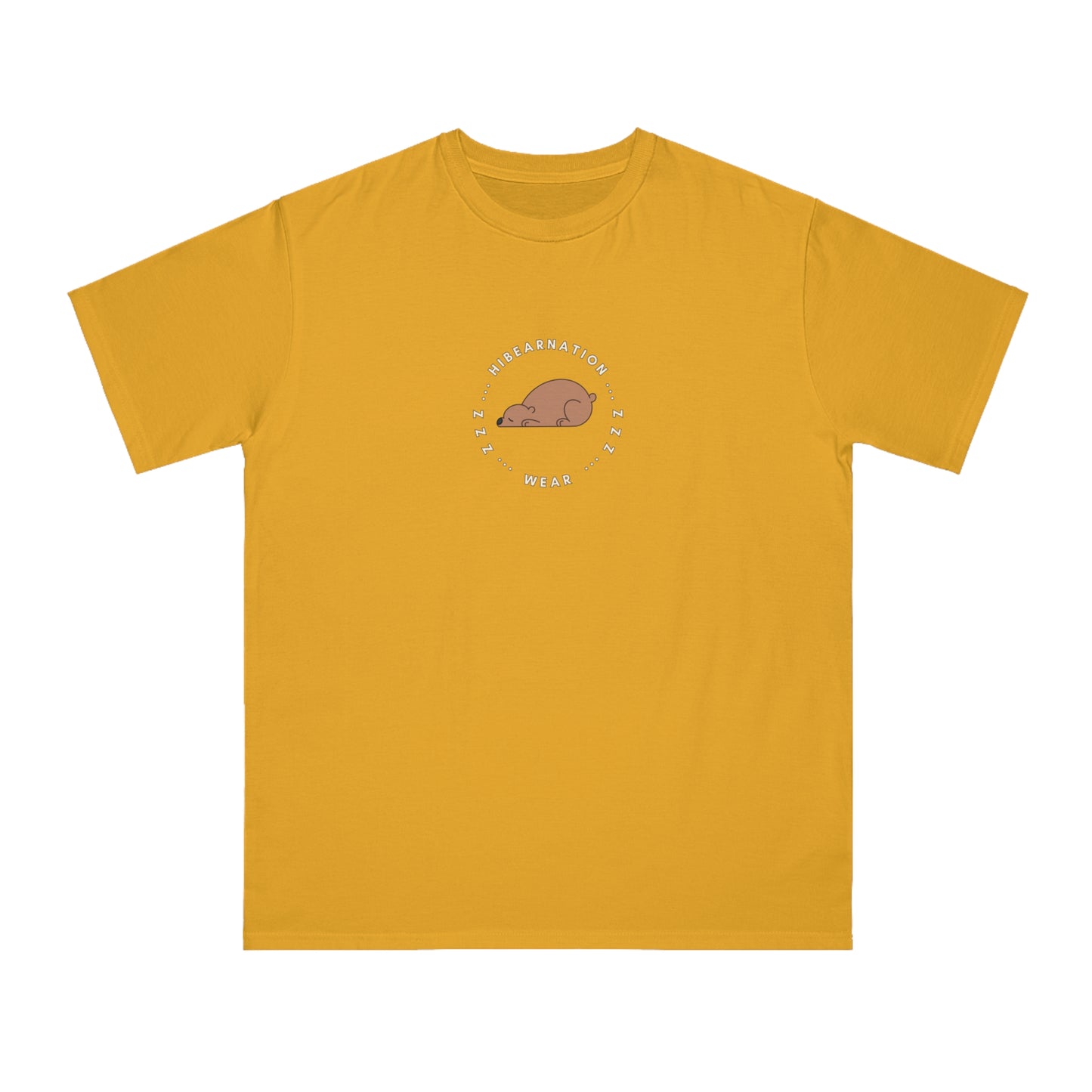 Cozy Organic Unisex T-Shirt - 'Bear Hugs & Honey-Filled Mugs' Design