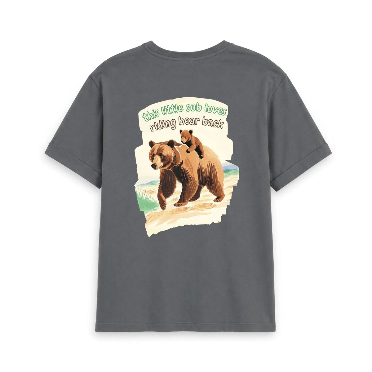 Slate Grey Printed T-shirt Back