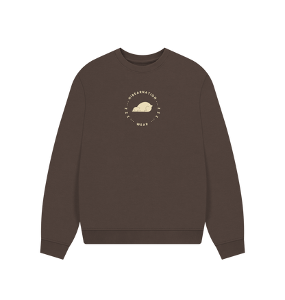 Chocolate Kermode Bear Womens Oversized Loungewear Sweater