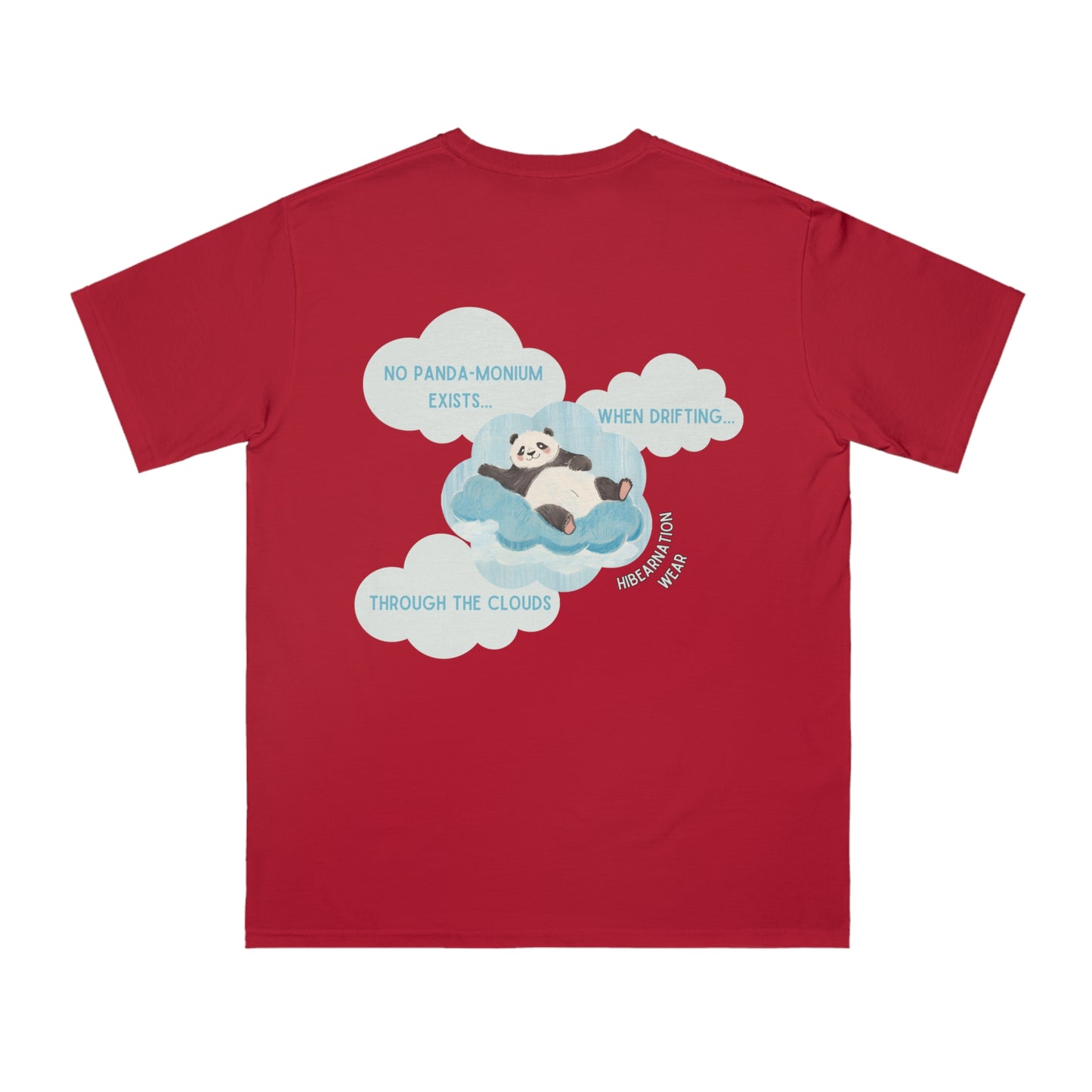 Panda Dreams Organic Unisex T-Shirt - Relaxing Cloud Design