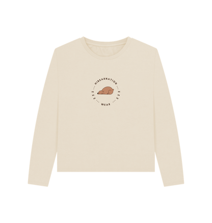 Oat Women Grizzly Bear Heavyweight Long Sleeve T-Shirt