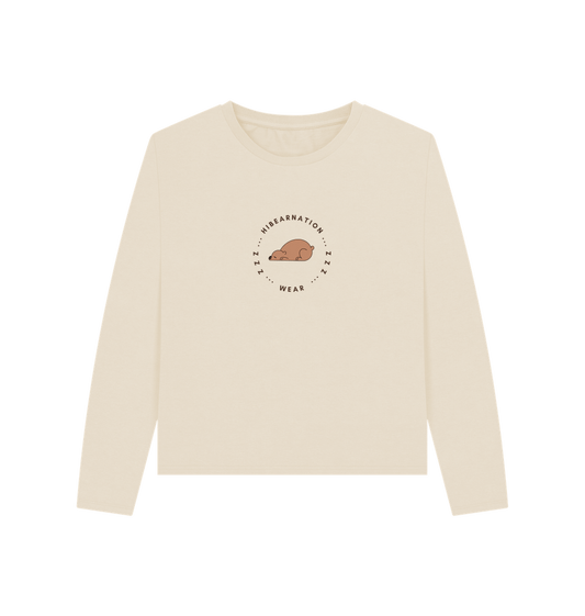 Oat Women Grizzly Bear Heavyweight Long Sleeve T-Shirt