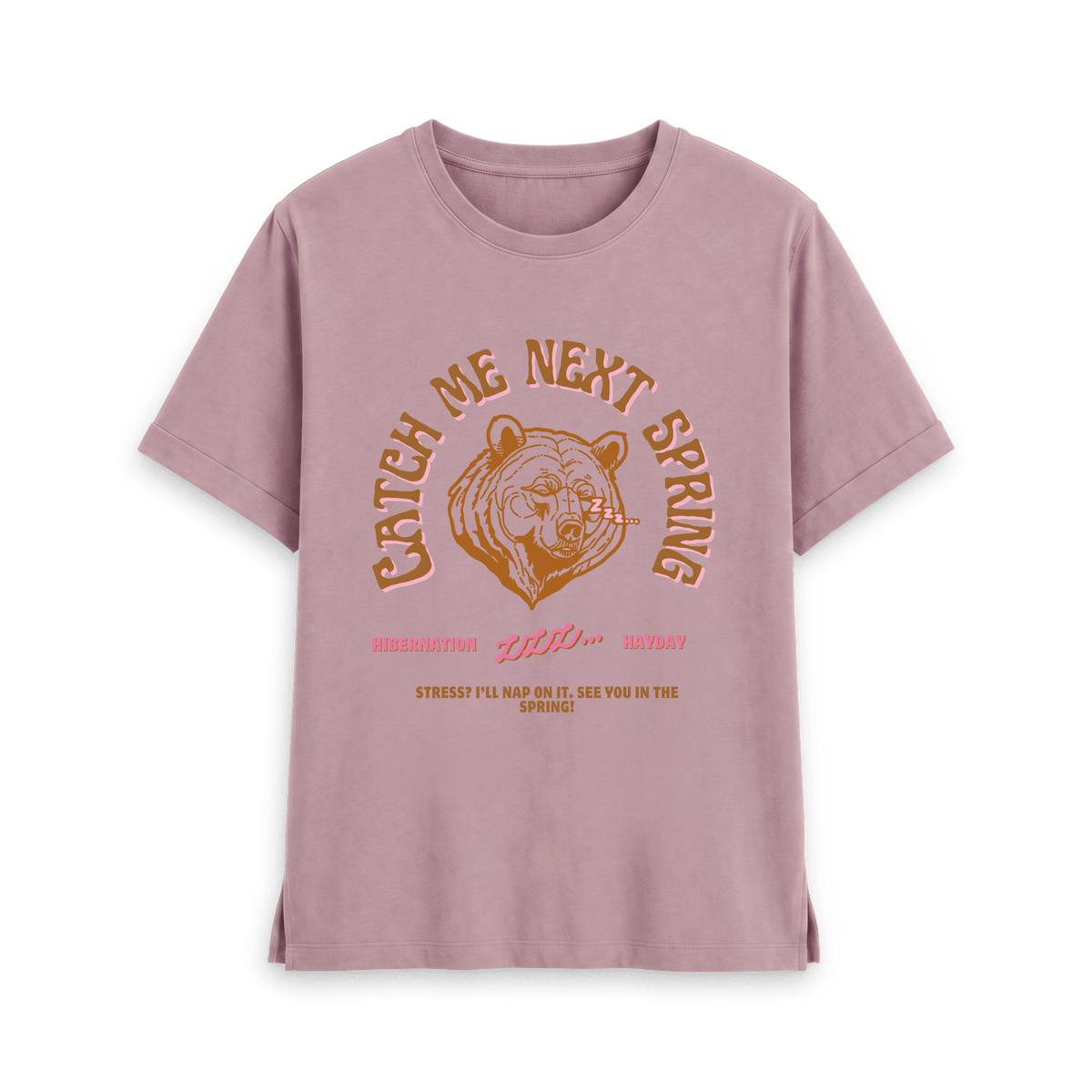 Mauve Printed T-shirt Front