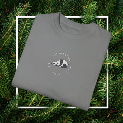 Unisex Garment-Dyed T-Shirt - Chill Bear & Panda Design | Perfect for Nature Lovers