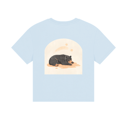 Moon Bear Time to Doze off on a Boxy Tee