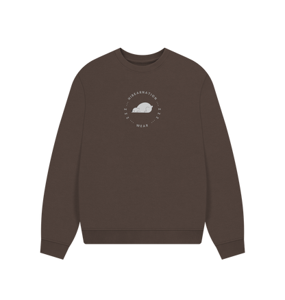 Chocolate Polar Bear Womens Loungewear Over-sized Sweater