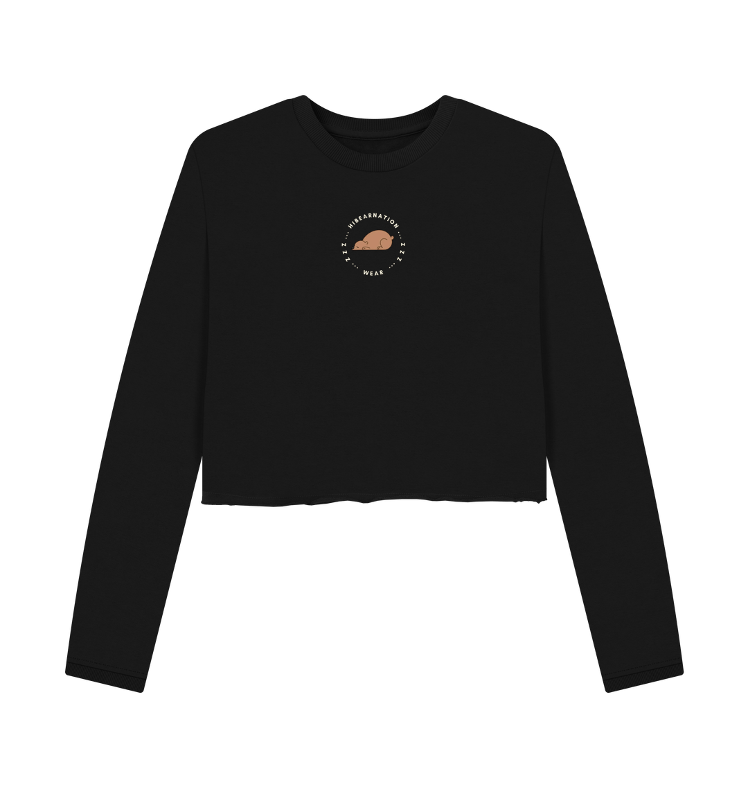 Black Printed Boxy Jumpers Front